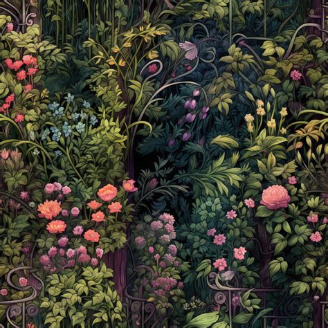 Premium AI Image | Enchanted secret garden gate opening to beauty