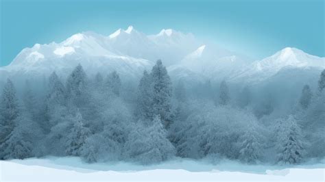 Premium Photo A Snowy Mountain Landscape With A Snowy Mountain And A