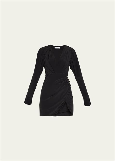 Simkhai Leilani Faux Wrap Stretch Mini Dress Bergdorf Goodman