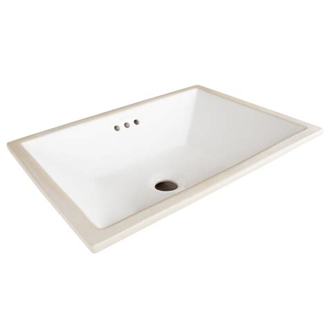 Ronbow Shadow Ceramic Rectangular Undermount Bathroom Sink With