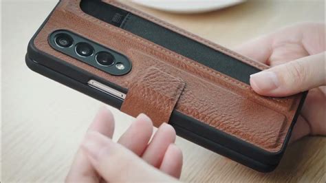 Galaxy Z Fold 4 Leather Case Youtube