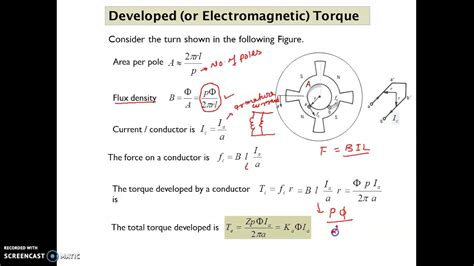 Dc Machine Torque Calculation And Numerical Youtube