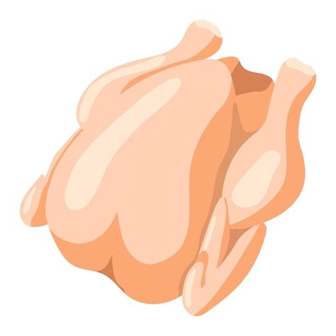 Vector De Carne De Pollo Aislado Sobre Fondo Blanco Vector Premium