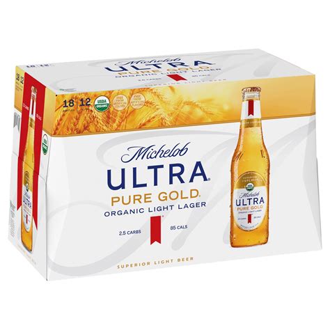 Michelob Ultra Pure Gold Organic Light Lager 12 Oz Shipt