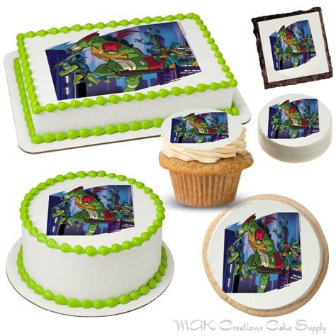 Rise Of The Teenage Mutant Ninja Turtles Edible Cake Topper Image