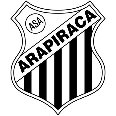 A Black And White Soccer Badge With The Word Arapiraca On It S Side