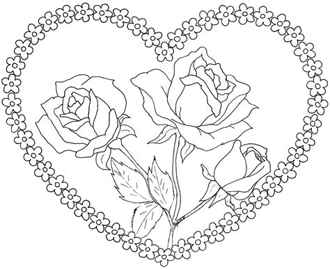 Coloriage De Coeur D Amour A Imprimer 30000 Collections De Pages à