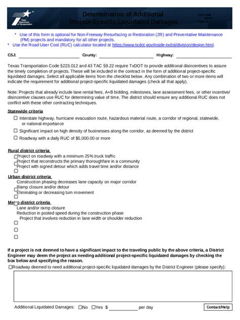 Fillable Online Ftp Dot State Tx Evaluation For The Need Of Additional