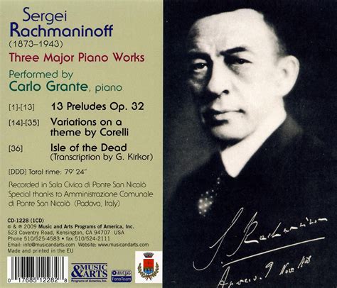 Sergej Rachmaninoff Preludes Op Nr Cd Jpc