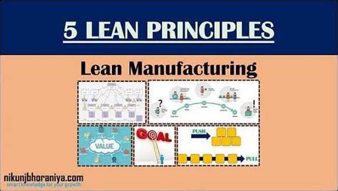 Five Lean Manufacturing Principles Five Lean Principles