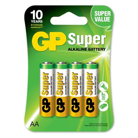 Köp GP Batteries Super Alkaline AA batteri 15A LR6 4 pack på MEDS se