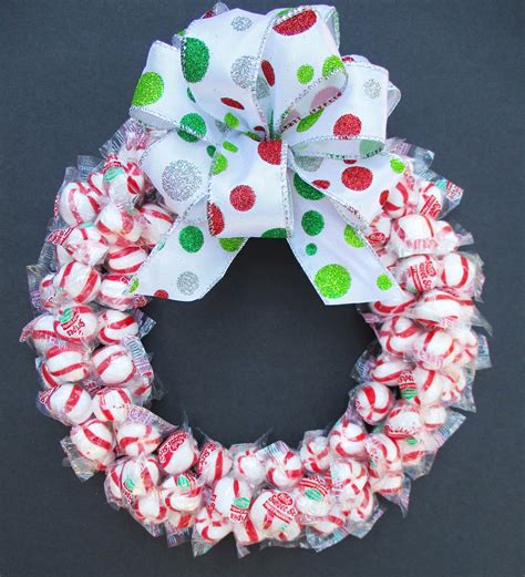 Peppermint Candy Wreath Christmas Hostess Gift - Etsy