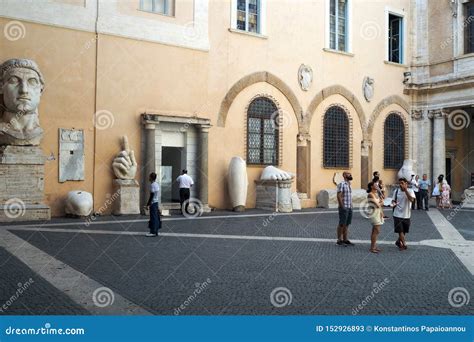 The Courtyard Of The Palazzo Dei Conservatori Part Of The Musei