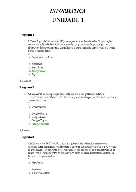 InformáTICA Ava de técnica de informática 1 semestre UNIDADE 1