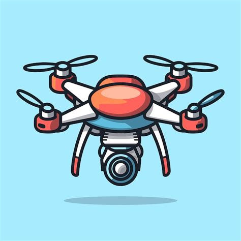 Premium Vector Cartoon Drone Flat Vector Illustration