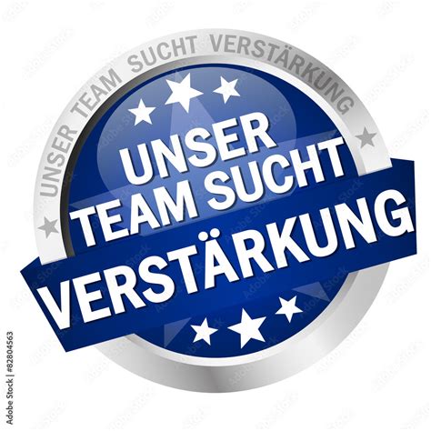 Button With Text Unser Team Sucht Verst Rkung Stock Vektorgrafik