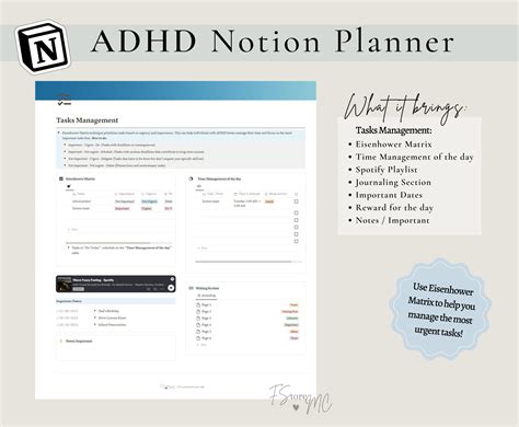 Adhd Notion Template Notion Dashboard Simple And Easy Planner For