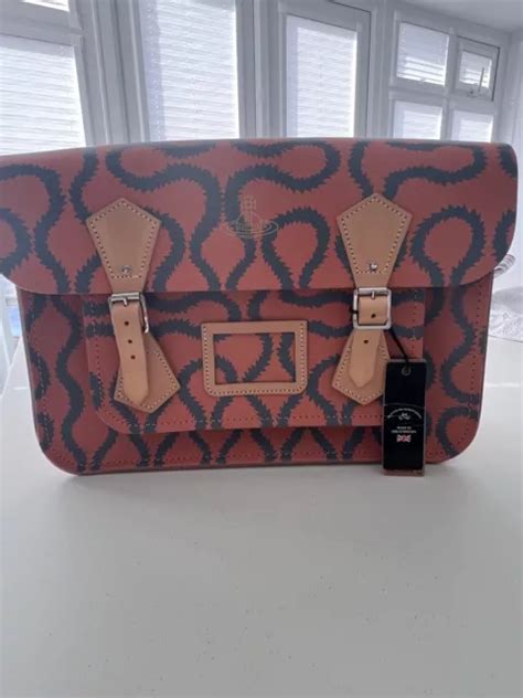 Vivienne Westwood X Cambridge Satchel Company Coral Grey Squiggle