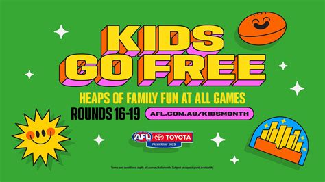 Kids Go Free Across Rounds 16 19 Of The 2023 Toyota Afl Premiership