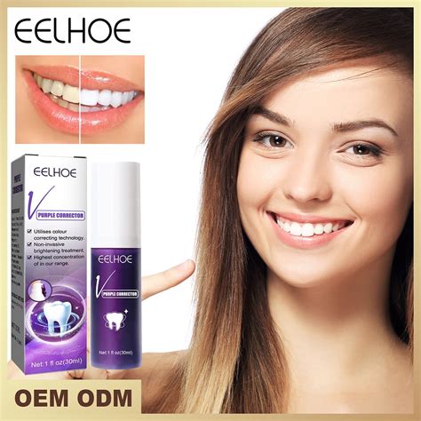 Toothpaste Whitening Corrector Teeth Purple Color Toothpaste Reduce