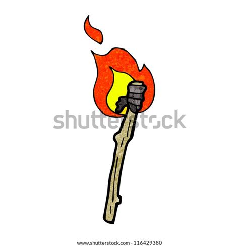 Cartoon Burning Torch Stock Vector Royalty Free 116429380