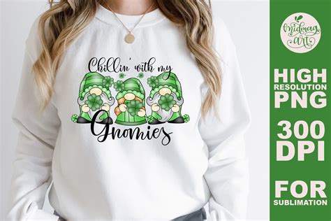 Chillin With My Gnomies Png St Patrick S Day Sublimation By Midmagart