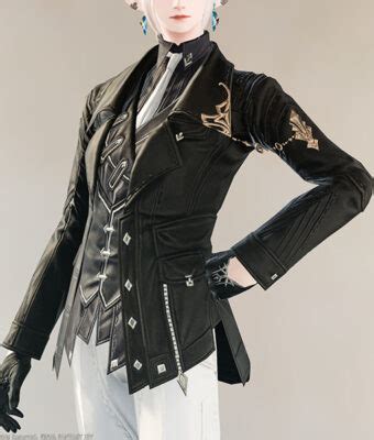 FFXIV Appointed Attire Set Black Leather Jacket - Nycjackets