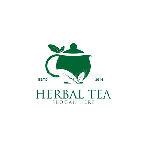 Unique Herbal Tea Logo Design Stock Vector Illustration Of Cartoon