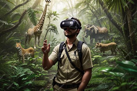 Premium AI Image | VR Jungle Safari Expedition