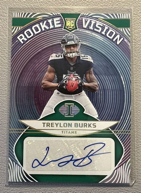 2022 Panini Illusions Treylon Burks 10 Auto Rookie Vision RC RVS TB