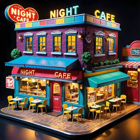 Night Café Diorama Ai Generated Artwork Nightcafe Creator