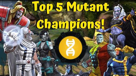 Top 5 Mutant Champions Best Champs Ranked Marvel Contest Of Champions Youtube