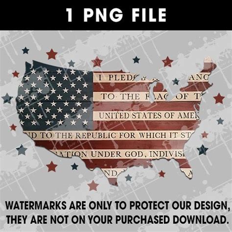 Pledge Of Allegiance Png Patriotic Png 4th Of July Png Etsy In 2022