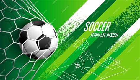 Premium Vector Soccer Template Design Football Banner Sport Layout