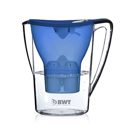 Bwt Penguin 27l Table Water Filter Jug 1 Cartridge Ocean Blue