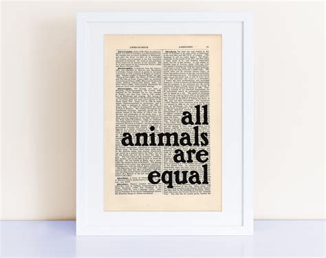 Animal Farm by George Orwell Quote Print on an Antique Page - Etsy