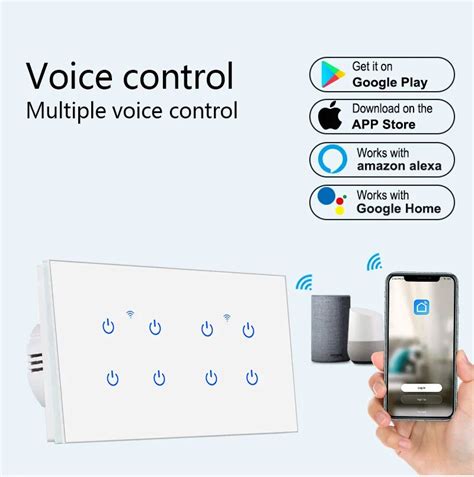 Ubaro Eu Smart House Wifi Touch Switch Glass Panel Work With Google