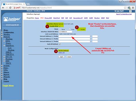 Juniper ScreenOS DHCPv6 Prefix Delegation Weberblog Net