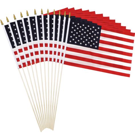 Anley Usa Stick Flag 18 X 12 Handheld America Gravemarker Stick