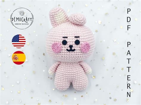 Crochet Kpop Doll Pink Bunny Coo Ky Amigurumi Pattern PDF Etsy