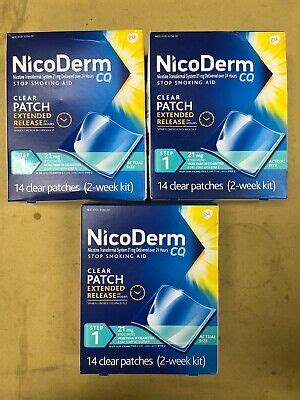 New Nicoderm Cq Stop Smoking Aid Step Nicotine Patches Patches