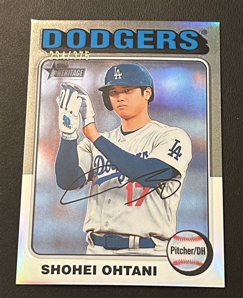 Shohei Ohtani Topps Heritage Chrome Silver Refractor