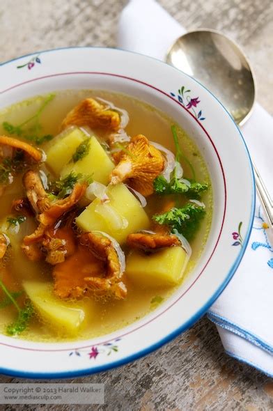 Vegetable Bouillon Soup with Chanterelle Mushrooms – Vegalicious Recipes