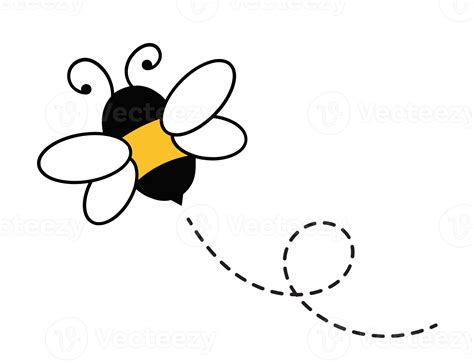 Simple Bee Cartoon 12177441 PNG