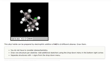 Solved Ball Stick Labels This Alkyl Halide Can Be Chegg