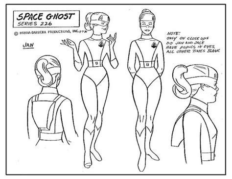 Hanna Barbera Space Ghost Jan Model Sheet Cartoons Pinterest