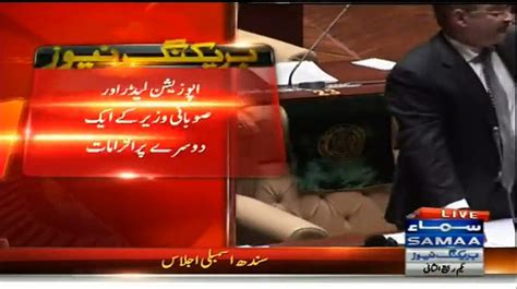 Fight Between Shahryar Mehr Sharjeel Memon In Sindh Assembly Video