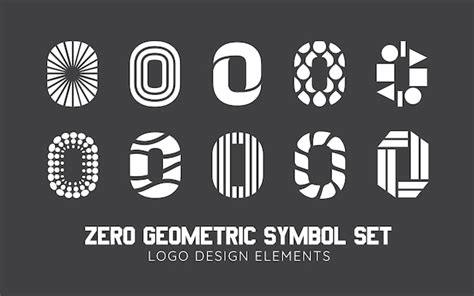 Premium Vector | Zero Geometric Symbol Icon Set