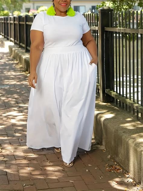 Plus Size White Maxi Dresses