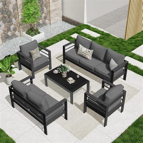 UDPATIO Aluminum Patio Furniture Set Metal Patio Furniture Outdoor